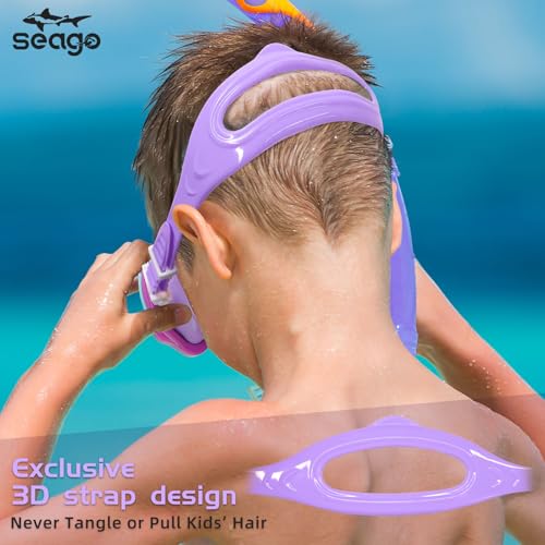 Seago Kids Swim Goggles for 6 14 8 12 4 7 Swimming Girls Boys Youth Anti Fog 180 Clear - image 4