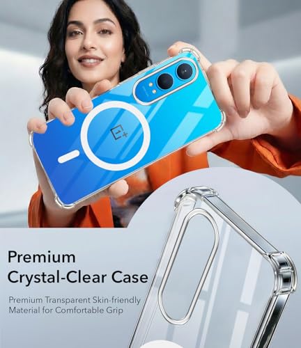 Image of Jkobi Shockproof Crystal-Clear Back Cover for OnePlus Nord CE 4 Lite (Magsafe Wireless Support | Drop & Camera Protection | Hard Polycarbonate)