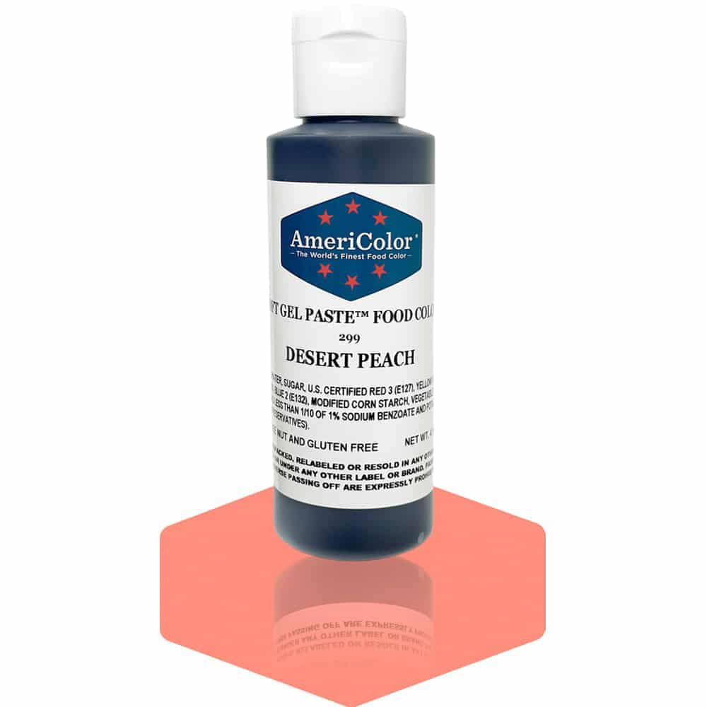 AmeriColor, Desert Peach, 4.5 Ounce Bottle, Soft Gel Paste Food Color