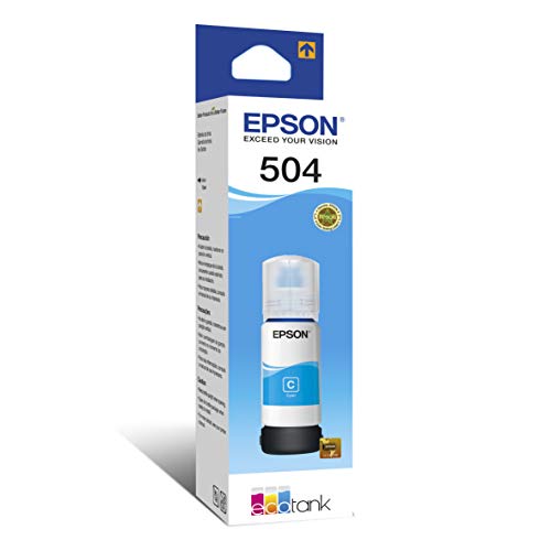 Garrafa de Tinta Original Epson EcoTank T504 Ciano - T504220