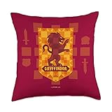 Harry Potter Abstract Gryffindor House Shield Throw Pillow, 18x18, Multicolor