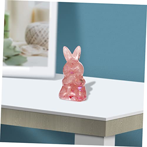Statues de Lapin en Cristal pour Décoration d'Intérieur Feng Shui de Salon et Bureau