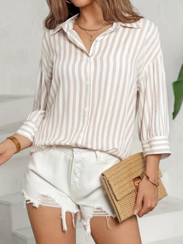 Image of IndoPrimo Striped Western Shirt for Women | Oversized Stylish Shirt Tops for Women