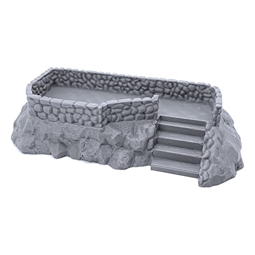 EnderToys Rocky Hill Bunker Base, 3D Printed Tabletop RPG Scenery and Wargame Terrain for 28mm Miniatures