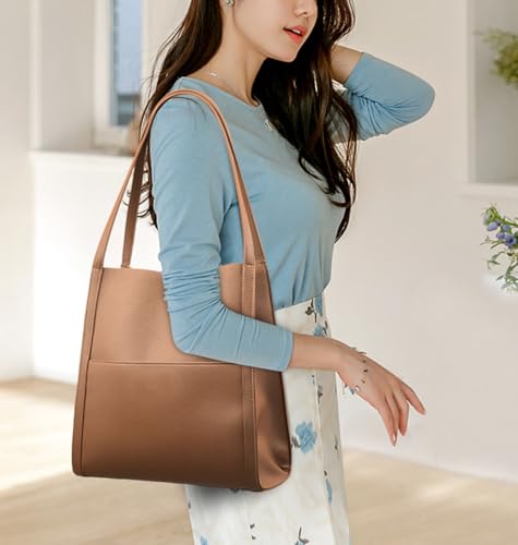 Elmyse Solid Color Genuine Leather Shoulder Bag - Crossbody Purse2