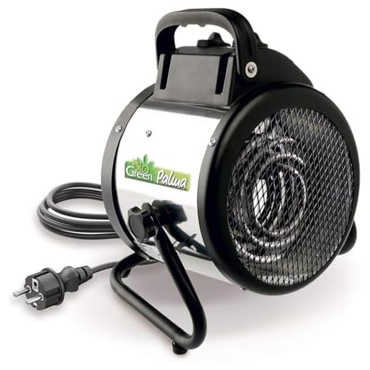 Bio Green Elektrogebläseheizung Palma manuell, silber/schwarz, 2000 Watt