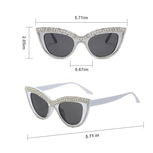 Oversized Cat Eye Rhinestone Sunglasses, Sparkly Bling Crystal Shades for Women, Fashion Sunglasses With UV Protection2