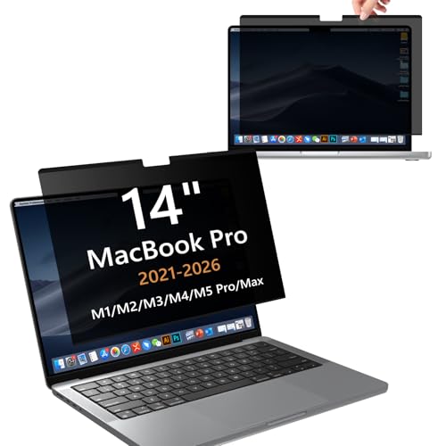 VanHooc MacBook Pro 14�C���` 2026 M5 Pro/M5 Max, 2025�`2021 M5/M4/M3/M2/M1 Pro/Max�p �`�����h�~�t�B���� �}�O�l�b�g�� �̂������h�~�t�B���^�[ PC �m�[�g�p�\�R�� �ی�t�B���� P
