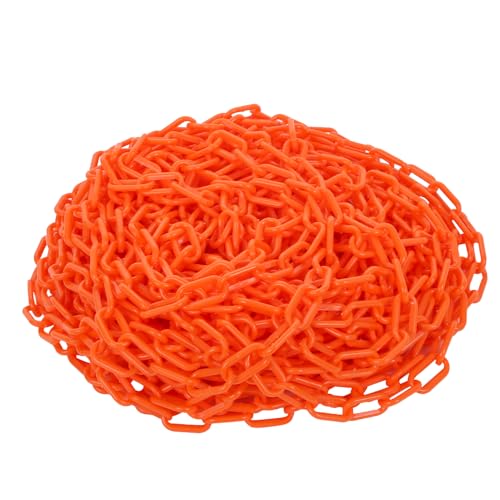 szkoo Chaîne de délimitation de 30,5 m - En plastique orange - Pour la sécurité d'avertissement, le contrôle humain, le trafic, la file d'attente