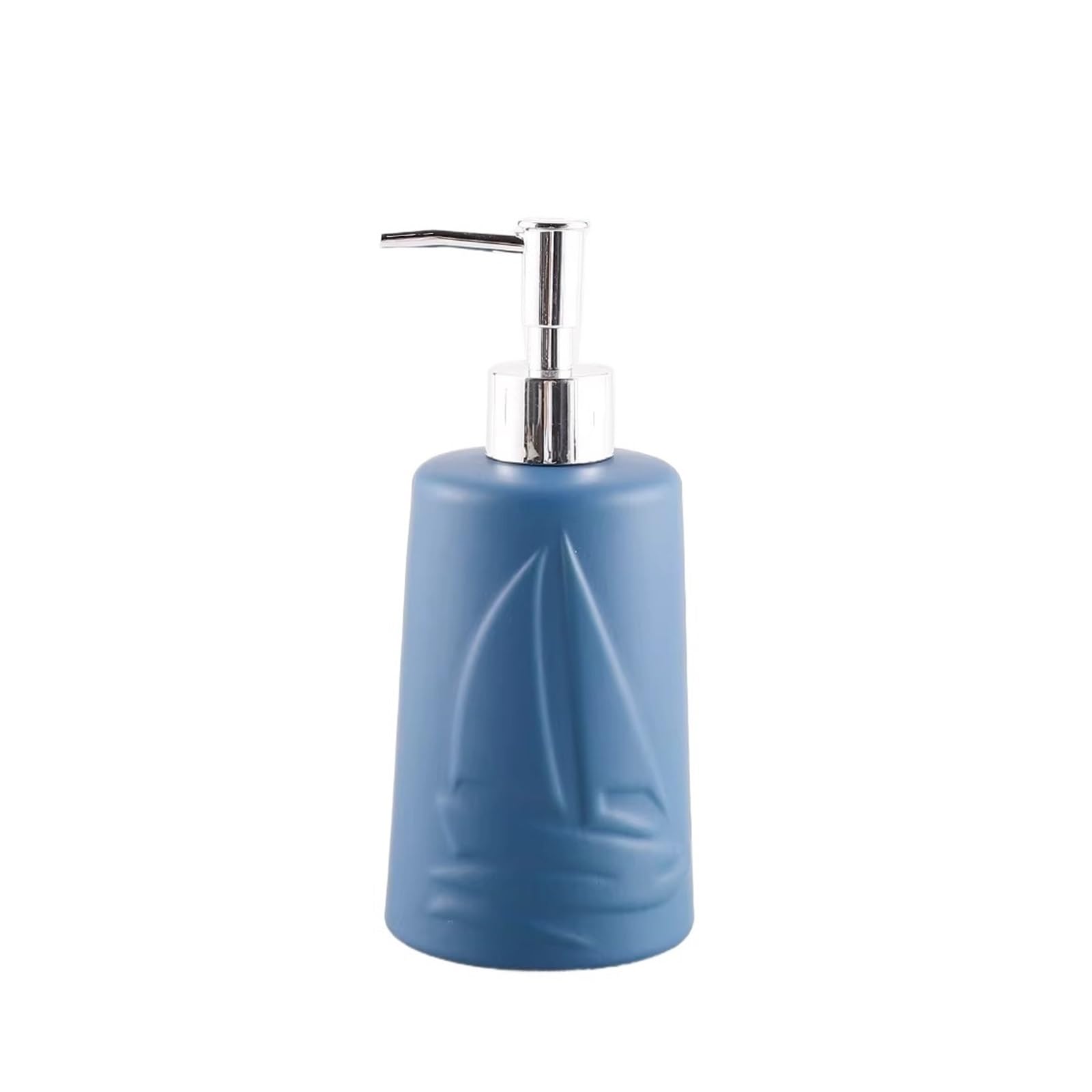 Bathroom Countertop Soap Lotion Bottle Creative Hand for Household Toilet Ceramic Subpackage Press Type Decor and Accessories(Blue)