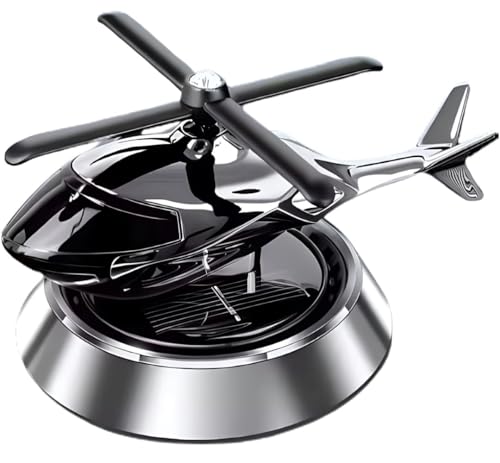 Solar Helicopter Car Perfume Diffuser – Automatic Rotating Dashboard Air Freshener Powered by Sunlight | Stylish Car Interior Accessory for Fresh Aroma & Decoration