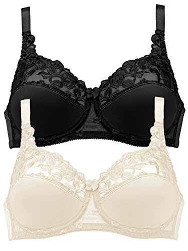 Preisvergleich Produktbild Naturana 2er Sparpack Bügel BH 87543 = 100-B in Champagner-Schwarz
