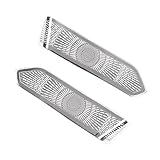 ATNVSK Pegatina Decorativa for la Cubierta del Altavoz de Audio del Tweeter del Pilar A de la Puerta del Coche, Compatible con Range Rover L460 2023, Repuesto en Plata Brillante