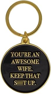 Servali Funny Anniversary Wife Gift Keychain from Husband - Joke Valentineâ€™s Day Gift for Wifey from Husband - Birthday Gift for Wife - Retirement Keychain for Wife