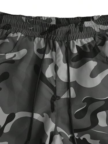 Image of TAGDO Men's Casual Cotton Camouflage Cargo Pants for Men | Army Utility Multi Pocket Style | Elastic with Drawstring Waist for Everyday Wear (2045)