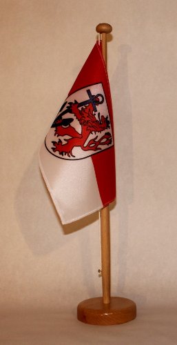 Buddel-Bini Düsseldorf Tischflagge 15x25 cm in Profiqualität, nur Tischflagge
