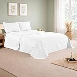 DALINA Colcha Bouti Cama 150 cm, Blanco