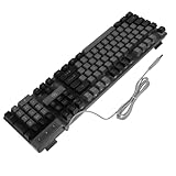 LAPYAPPE 有線フルキーキーゲーミングキーボード バックライト搭載 耐水設計 高耐久接続 ゲーム用コンピュータ周辺機器