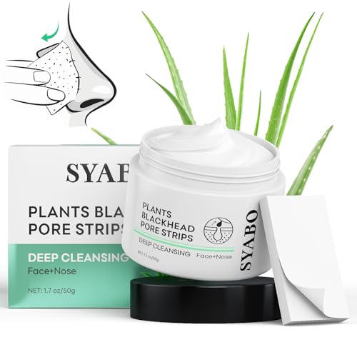 Blackhead Remover, Nose Pore Strips for Blackheads, Deep Cleansing Black Head Removal Peel Off Mask for Face with 100pcs Strips, Aloe Puntos Negros Remover, 50g