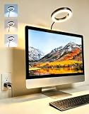 Ring Light for Computer Monitor,Suction Cup Small Desk Lamp for Office Home