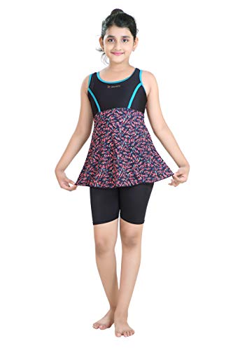 Image of ROVARS Racerback Swimdress with Boyleg Swimming Costume for Girls