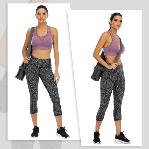 Image of IUGA Sports Bras for Women High Impact Racerback Sports Bra Seamless Padded Sports Bra Yoga Bras Workout Bra Activewear Bra