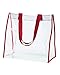 BAGedge Clear PVC Tote, RED, One Size