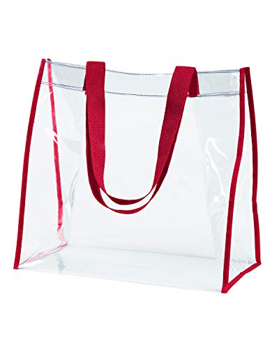 BAGedge Clear PVC Tote, RED, One Size