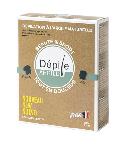 Dépile ARGILE - Argile Dépilatoire 100% Naturelle – Peau Douce & Lisse – Sans Douleur - Sans Produits Chimiques – Convient à Toutes les Peaux –...