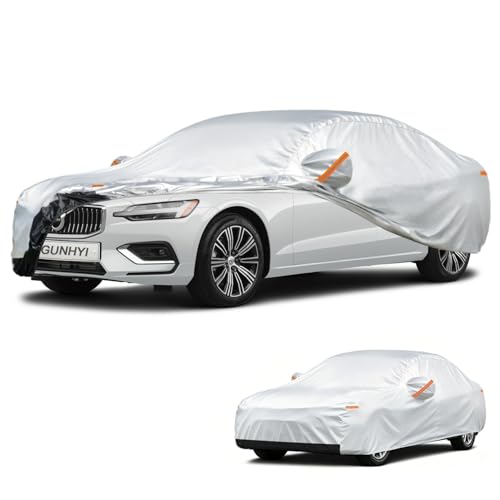 Image of GUNHYI Car Cover Custom Fit Volvo S60 (2018-2026) Waterproof for Automobiles, Oxford Sun Rain Dust Snow Protection (Ships from US Warehouse, Delivery 3-8 Days)
