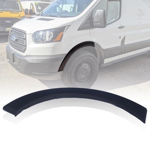 Spwrney Driver Left Side Fender flare Molding for 2015-2023 Transit 150 250 350, Deflector Wheel Arch Trim Accessories, Replace OEM # BK3Z61278L01BC, FO1290134, Black, 1PC