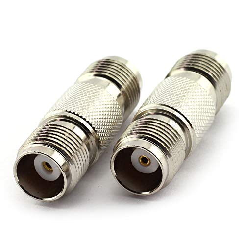 2 x Adaptador de tipo TNC/TNC Enchufe TNC-Hembra a conector TNC-Hembra de antena coaxial RF derecha