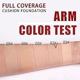 Full Coverage Cushion Foundation – Weightless, 24-Hour Wear With Luminous Finish. Hydrating & Long-Lasting Skin Perfection (Shade 02 Shell Beige). Ideal For Flawless, Radiant Complexion - Image 3