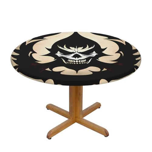 Nappe ronde imprimée Devil Satan imperméable table ronde 101 à 127 cm - 2
