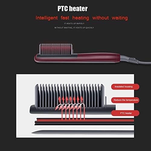 Peine alisador eléctrico con cerámica PATINS para cabello liso con control de temperatura miniatura 7