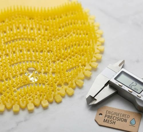 Image of AIR O MATIC Urinal Screen Mat Lemon (Yellow, Medium) -20 Pieces Urinal Screen Mat for Men's Restroom, Lemon Scented