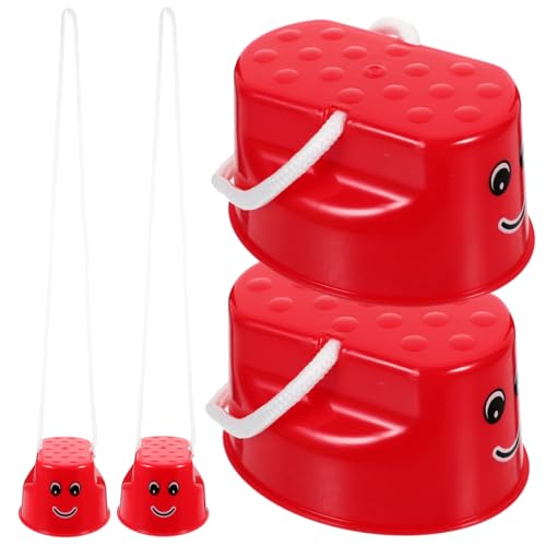 BESPORTBLE 4 StüCk Kinderstelzen Aus Kunststoff FüR Balance- Und Koordinationstraining, Geeignet FüR Eltern-Kind-AktivitäTen, Indoor- Und Outdoor-Spielzeug