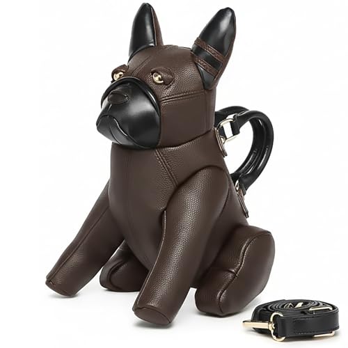 Image of Women PU Leather Unique Novelty Dog Shaped Crossbody Shoulder Bag Handbag Purse