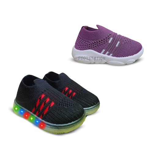 Image of Kids Trending Slip-On Shoes Combo, Pack of 2 (Light Shoe + Musical Shoe)