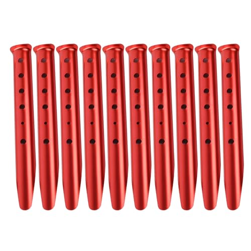 Piquets de tente portables et résistants au vent pour le camping - Lot de 10