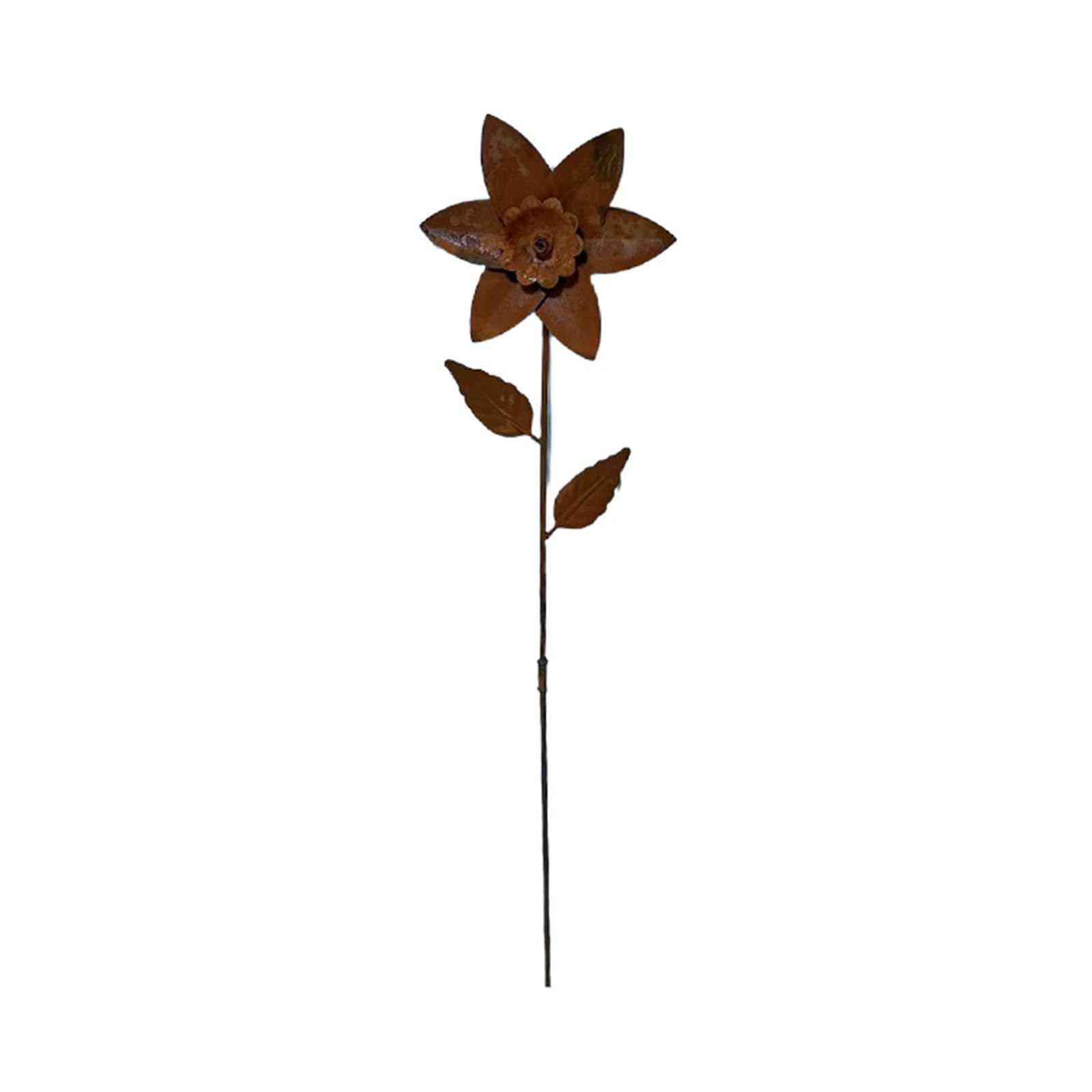 Décoration de jardin en métal fleur rouillée brise monotonie pelouse