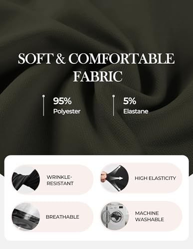 Image of GRACE KARIN Work Dresses for Women 2026 Sleeveless Button Business Midi Dress Notch Lapel V Neck Formal Office A Line Dresses