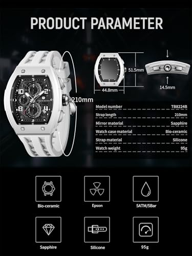 Image of TSAR BOMBA Mens Watch for Men Waterproof Men's Wrist Watches Gift for Men
