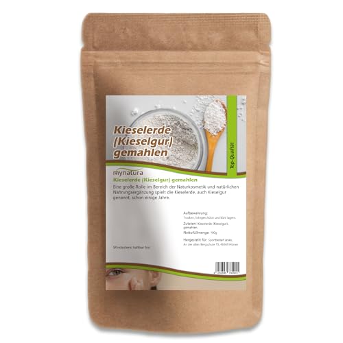 Mynatura Kieselgur gemahlen | Diatomeen | Kieselalgen | Pflanzliche Nahrungsergänzung | Algenpulver | Im Beutel 500g