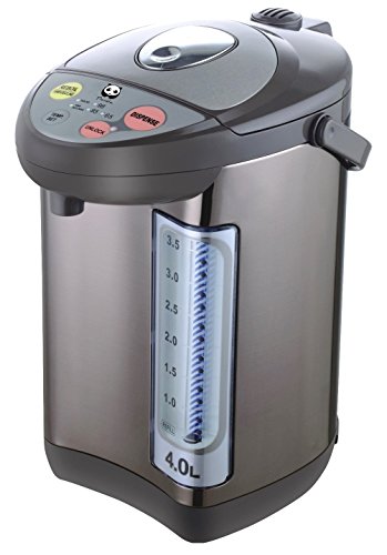 Panda Electric Hot Water Boiler And Warmer, Hot Water Dispenser, 304 Stainless Steel Interior (Stainless Steel/Brown, 4.0 Liter) #TOP22