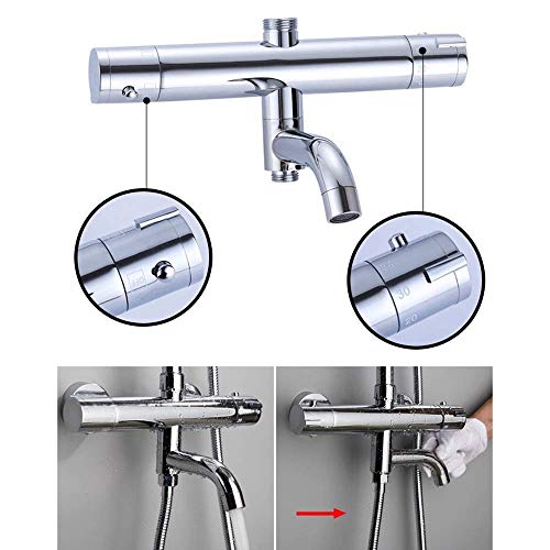 Ensemble de douche thermostatique 3 modes et mitigeur en laiton