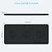 Wireless Charging Pad, ZealSound Ultra-Slim Triple Charger Station for Multiple 3 Devices & New Airpods Ultra Slim PU Leather Wireless Charging Mat W/AC Adapter for Smartphone Phone (Black)