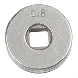Lagerstahl-Schweißdraht-Zuführungsrolle für MIG-Schweißer, V-Nut-Antriebsrad .6–.8 mm & .8–.0 mm, stabile Vorschubführung, Ersatzteil für Drahtzuführmaschine (V0,8–1,0)