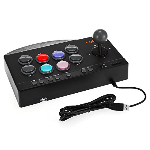 Arcade Fight Stick, USB Wired Fighting Joystick Game Controller for PS4 PS3 Switch PC Fighting Games