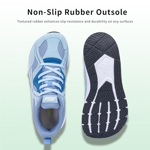 Image of Wide Toe Box Shoes Women Arch Support Walking Sneakers Orthotic Tennis Shoes for Plantar Fasciitis Bunions